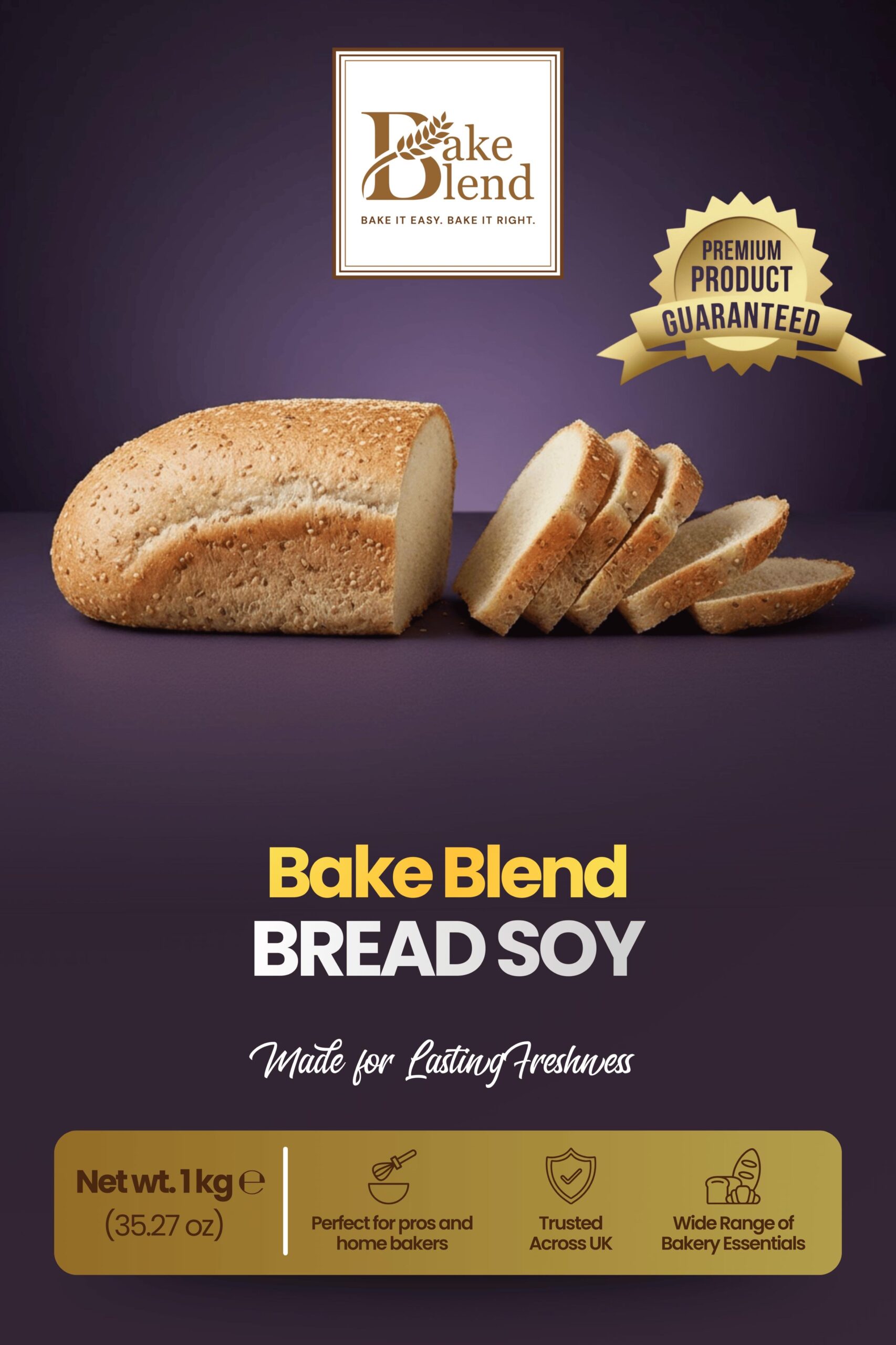 Bake Blend Premium Soy Flour 1Kg, 6 x 1Kg & 12.5Kg